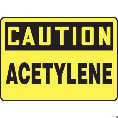 Accuform OSHA CAUTION SAFETY SIGN ACETYLENE MCHL660VP MCHL660VP
